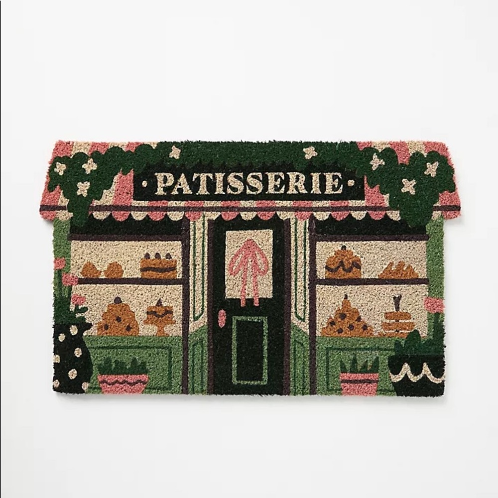 Anthropologie Patisserie Printed Coir Doormat